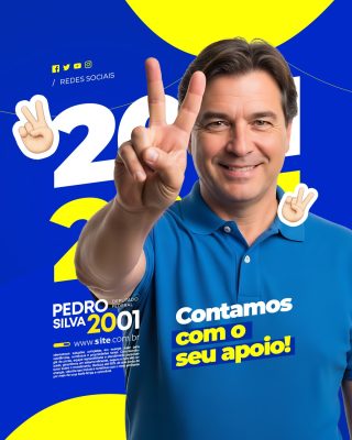 Pedro Silva Deputado Federal Contamos Com Seu Apoio PSD Editável