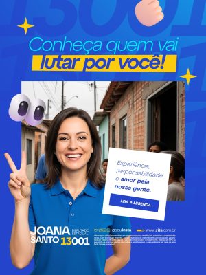 Deputada Estadual Joana Santo Conheça Quem Vai Lutar Por Você PSD Editável