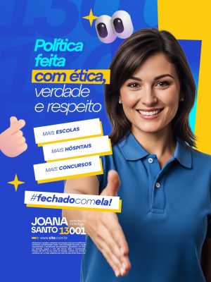 Campanha Política Joana Santo Deputada Estadual PSD Editável