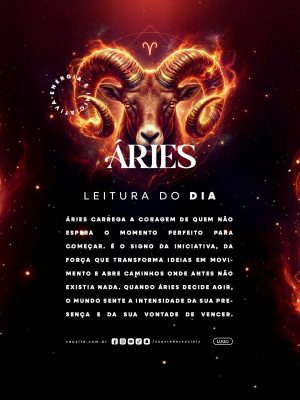 Signo Áries Leitura do Dia Horóscopo Editável