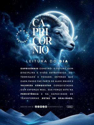 Signo Capricórnio Leitura do Dia Horóscopo PSD Editável