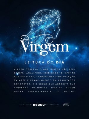 Signo Virgem Leitura do Dia Horóscopo PSD Editável