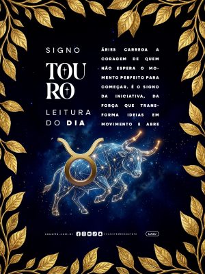 Signo Touro Leitura do Dia Horóscopo PSD Editável