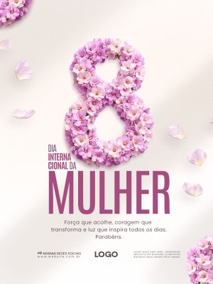 Dia da Mulher  Post Social PSD Editável