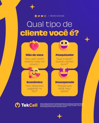 Qual Tipo de Cliente Você É Assistência Técnica PSD Editável