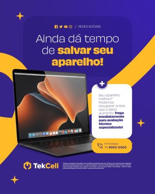 Assistência Técnica Salve Seu Aparelho Avaliação Técnica Especializada PSD Editável