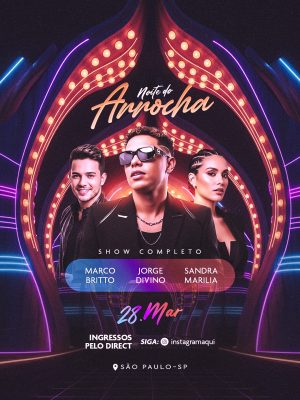 Flyer Noite do Arrocha Social Media Feed PSD Editável