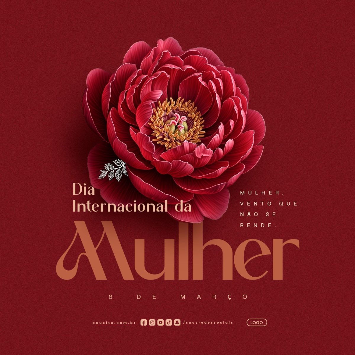 Dia Internacional da Mulher 8 de Março PSD Editável