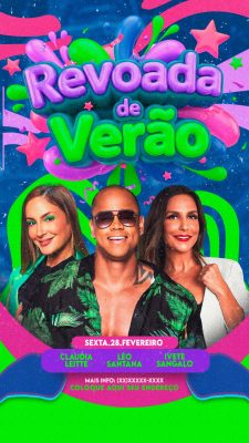 Revoada de Verão Festa Tropical Evento Festeiro PSD Editável