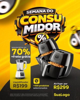 Semana do Consumidor Descontos de até 70% PSD Editável