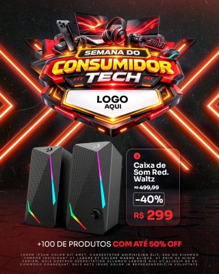 Semana do Consumidor Tech Ofertas Tecnológicas PSD Editável