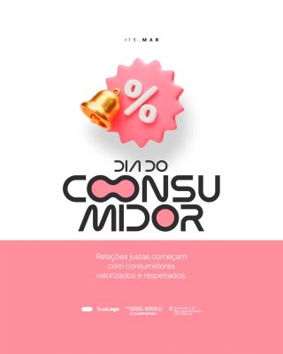 Dia do Consumidor 15 de Março Celebração Especial PSD Editável