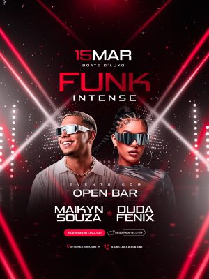 Flyer Próximos Shows Festa Funk PSD Editável