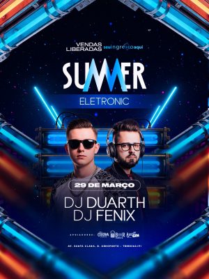 Flyer Próximos Shows Evento Summer Eletronic Vendas Liberadas 29 de Março PSD Editável