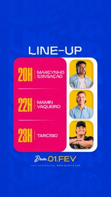 Line-up Evento Programação 01 Fev PSD Editável