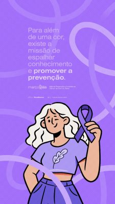 Março Lilás Prevenção de Doenças Conscientização PSD Editável