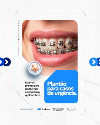Odontologia Plantão Emergência Atendimento Completo PSD Editável