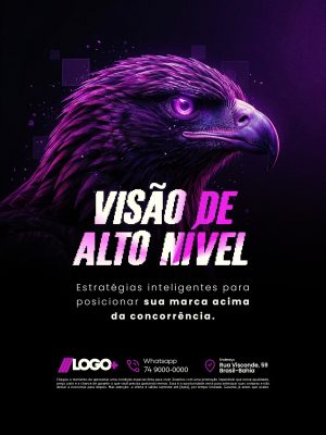 Marketing Digital Visão de Alto Nível Estratégias Inteligentes PSD Editável