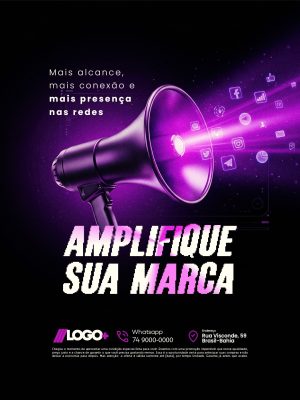 Marketing Digital Mais Alcance Amplifique Sua Marca PSD Editável