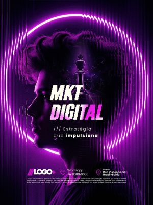 MKT Digital Estratégia Que Impulsiona  PSD Editável