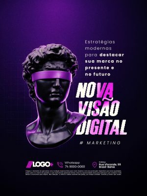 Marketing Digital Nova Visão Digital Estratégias PSD Editável