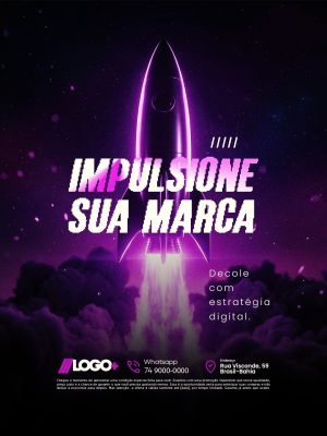 Marketing Digital Impulsione Sua Marca PSD Editável