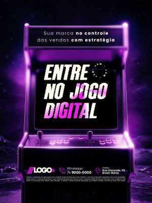 Marketing Digital Entre no Jogo Digital PSD Editável
