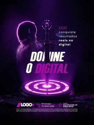 Marketing Digital Conquiste Resultados Reais no Digital PSD Editável