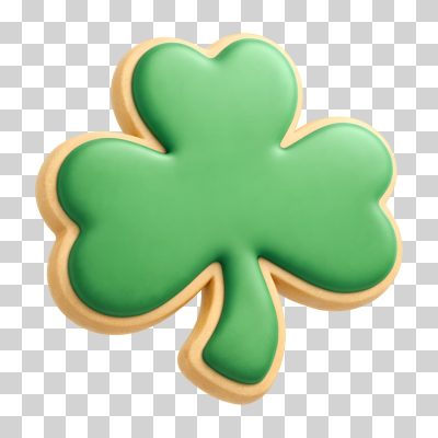 Trevo Biscoito Verde Sorte Celebração Saint Patrick PNG Transparente