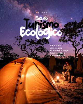 Turismo Ecológico 01 de Março Banner Consciência Ambiental PSD Editável
