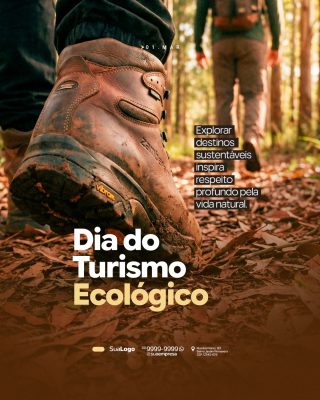 Turismo Ecológico Dia do Turismo Ecológico Sustentável PSD Editável