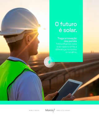 Energia Solar Sustentabilidade e Economia de Energia Social Media PSD Editável