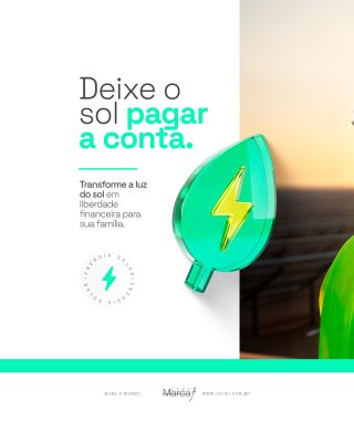 Energia Solar Sustentabilidade e Economia de Energia Social Media PSD Editável