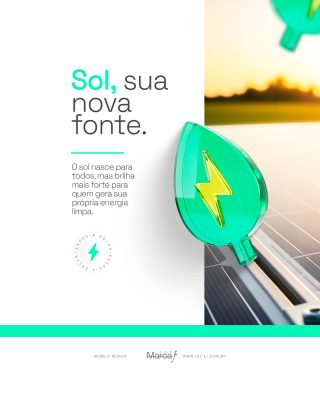 Energia Solar Sustentabilidade e Economia de Energia Social Media PSD Editável