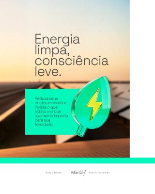 Energia Solar Sustentabilidade e Economia de Energia Social Media PSD Editável
