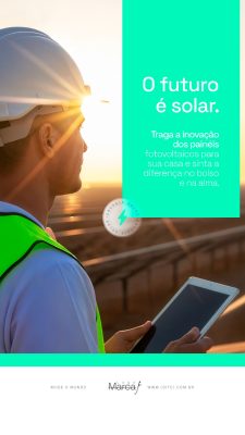 Energia Solar Sustentabilidade e Economia de Energia Social Media PSD Editável