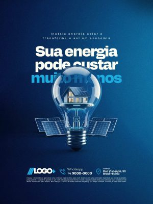 Energia Solar Sua Energia Pode Custar Muito Menos PSD Editável
