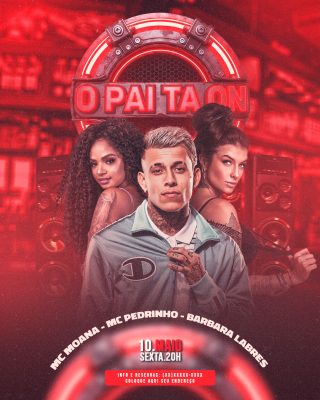 Festa O Pai Tá On 10 Maio Sexta 20h Flyer para Balada PSD Editável