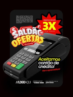 Saldão de Ofertas Parcele em Até 3X Sem Juros PSD Editável