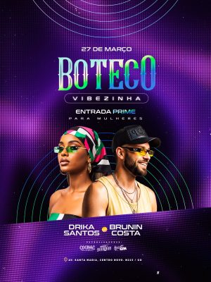 Flyer Próximos Shows Boteco Vibezinha 27 de Março Entrada Prime PSD Editável