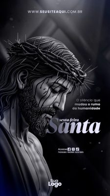 Story Sexta-Feira Santa O silêncio que mudou o rumo Template PSD Editável