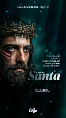 Story Semana Santa Amor Que Não Conhece Limites Template PSD Editável