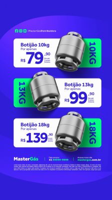 Story Distribuidora de Gás Botijão Oferta PSD Editável
