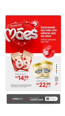 Story Semana das Mães Surpreenda Sua Mãe Ofertas Especiais PSD Editável