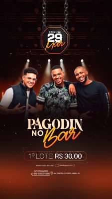 Story Flyer Próximos Shows Pagodin No Bar Dia 29 Março PSD Editável
