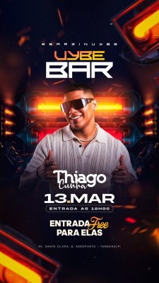 Story Flyer Próximos Shows  Barzin Uybe Thiago Cunha 13 MAR Entrada Free Para Elas PSD Editável