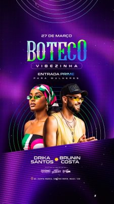 Story Flyer Boteco Vibezinha 27 de Março  Próximos ShowsPSD Editável