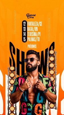 Story Flyer Agenda de Shows Gabriel Lima Próximos PSD Editável