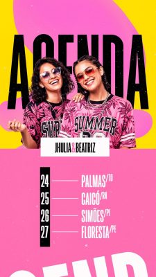 Story Flyer Agenda de Shows Jhulia & Beatriz PSD Editável