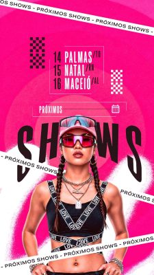 Story Flyer Próximos Shows Evento PSD Editável